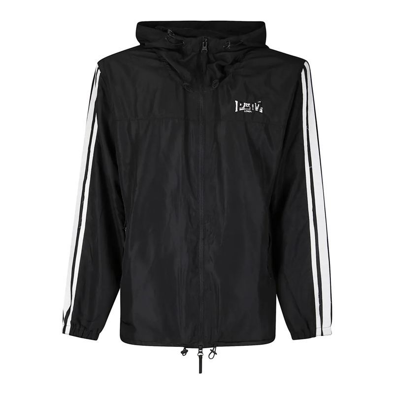 PROTOtypes  Windbreaker Jacket With Adjustable Drawstrings Black