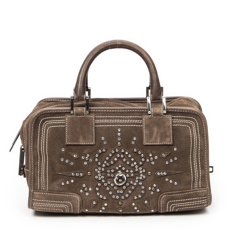 Loewe Crossbody Bag Embellished Amazona 28 braun
