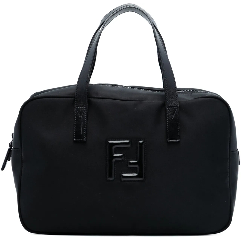 Fendi Tote Nylon FF Handbag schwarz