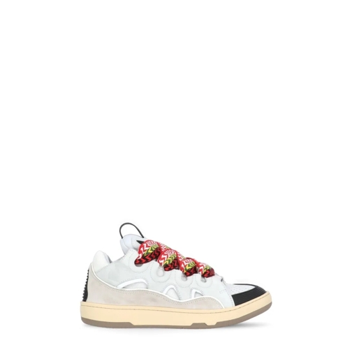 Lanvin Low-Top Sneaker White Suede Leather Sneakers White