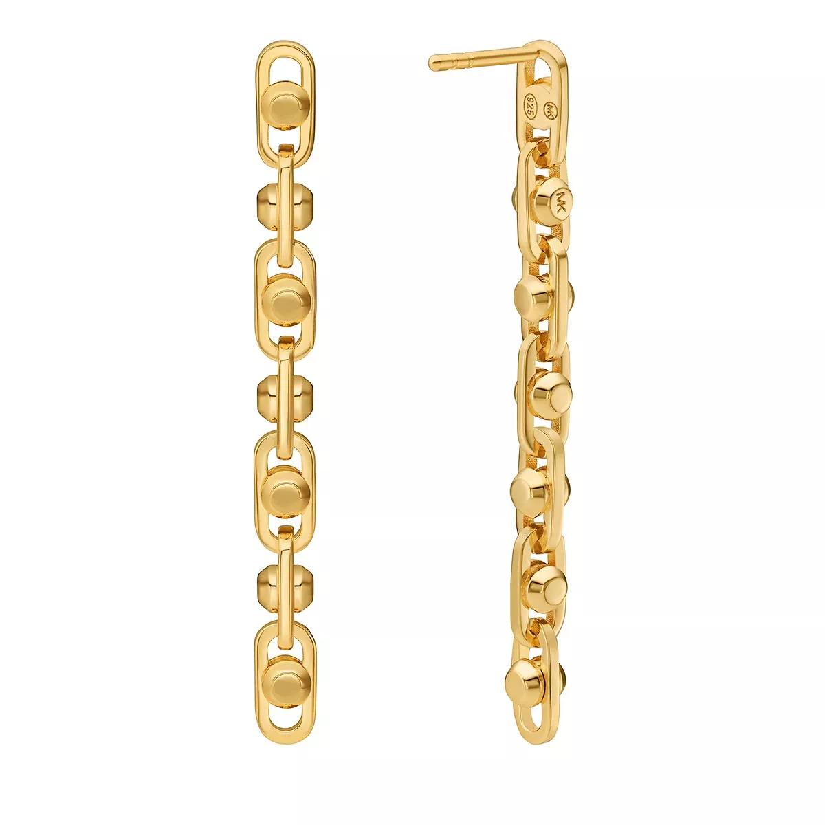 Thumbnail - Michael Kors Ohrringe - Michael Kors 14K Gold Sterling Silver Astor Link D - Gr. unisize - in Gold - für Damen