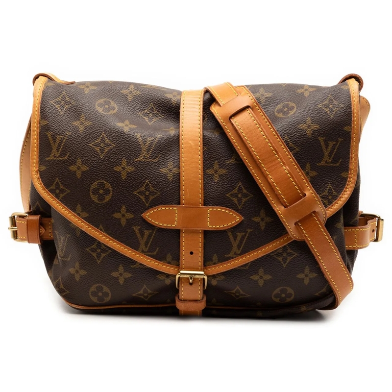 Louis Vuitton Schultertasche Monogram Saumur 30 braun