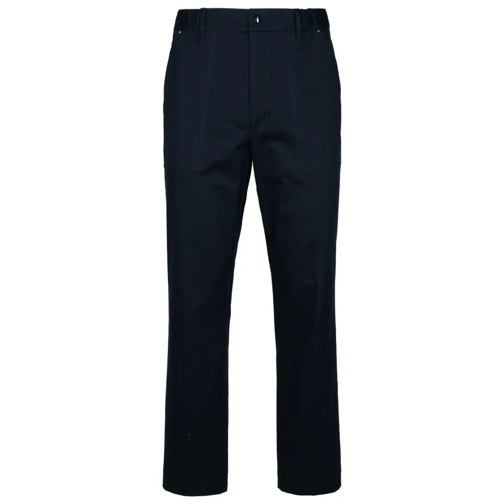 Moncler  Navy Cotton Trousers Blue