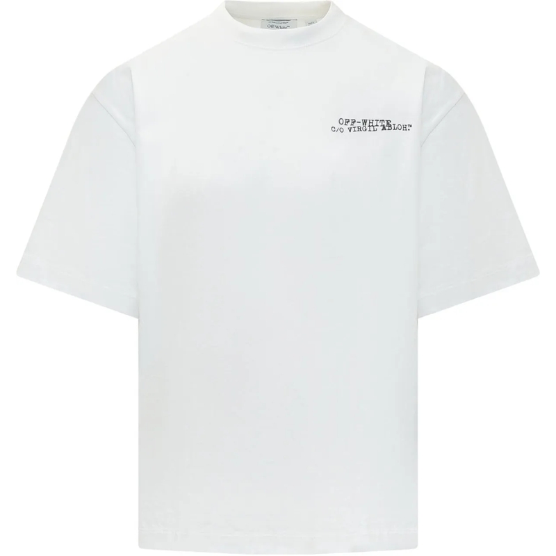 Off-White T-shirt T-shirt con Logo Stampato weiß