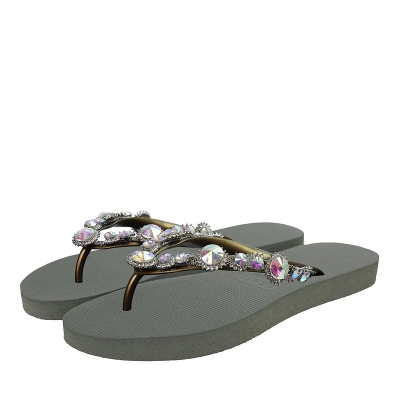 UZURII Flip Flops Zehentrenner Chrystal Marilyn dunkel-grün(Image 2)