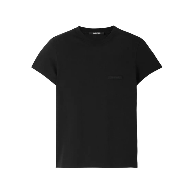 Jacquemus T-shirt Short-Sleeved Tee With Tonal Logo Patch Black