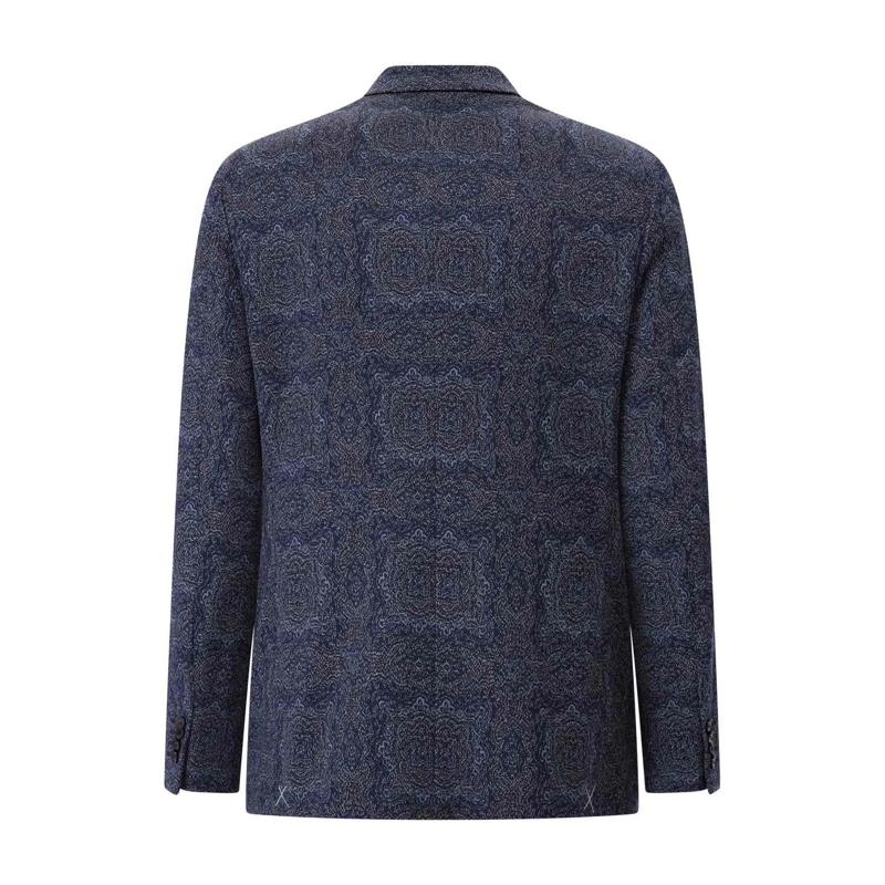 Etro Anzugjacke Sakko mit Paisley-Design blau