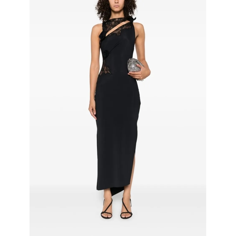 Coperni Midi-jurk Sleeveless Black Midi Dress Black