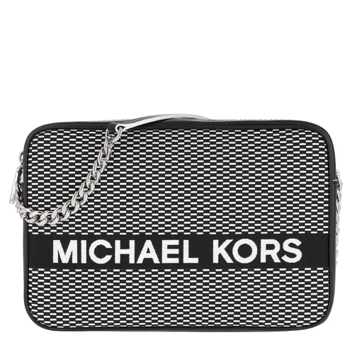 MICHAEL Michael Kors Jet Set LG EW Crossbody Black/Optic White Crossbody Bag