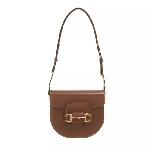 Gucci Horsebit 1955 Mini Rounded Bag Brown Leather Shoulder Bag