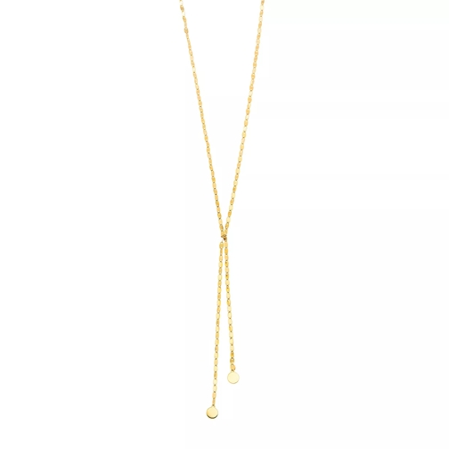 Leaf Y-Necklace Shiny Silver Gold-Plated Lange Halskette