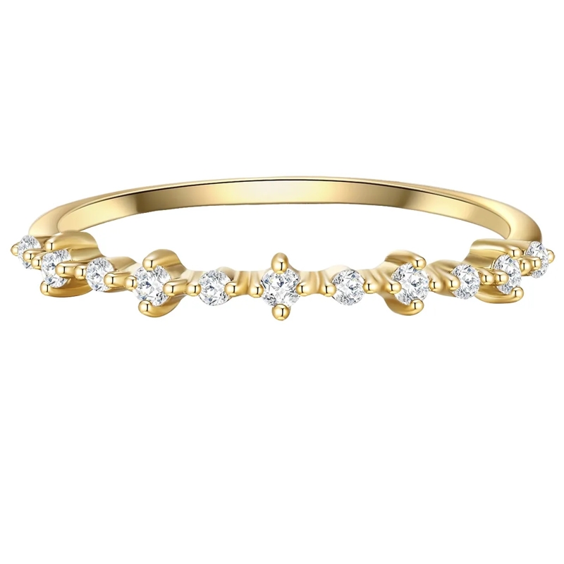 Glanzstücke München Ring Sterling Silber Ring Zirkonia gold