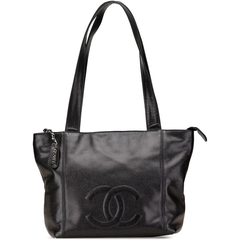 Chanel Fourre-tout CC Caviar Tote schwarz