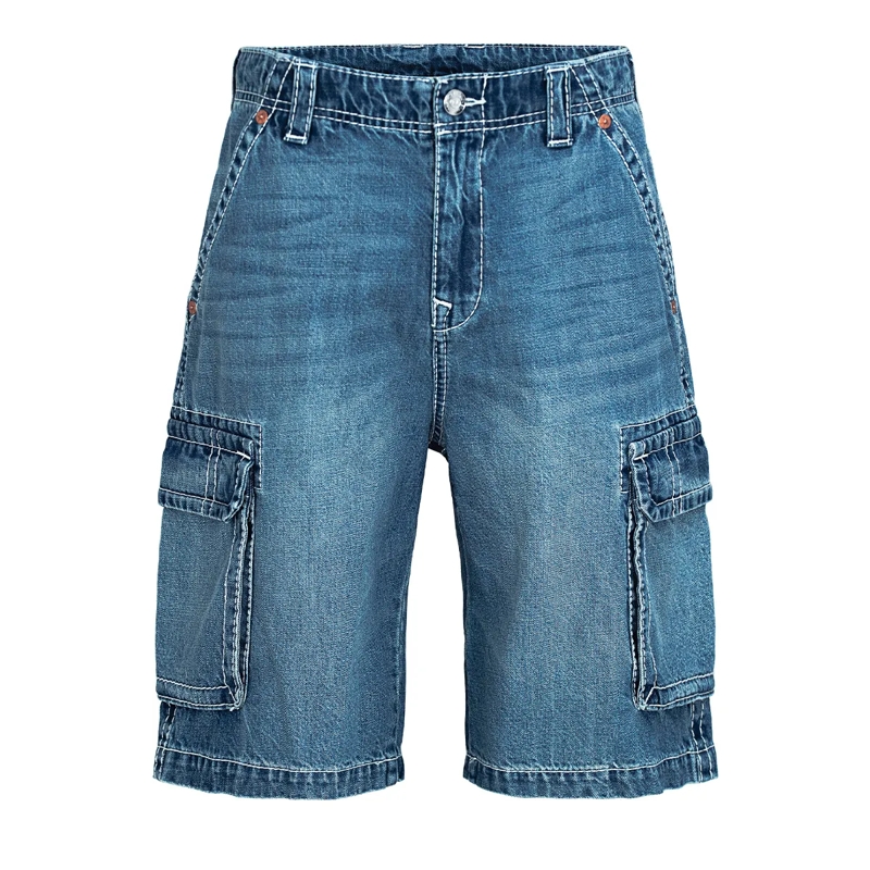 True Religion Hose Cargo-Shorts VINNY BIG T blau