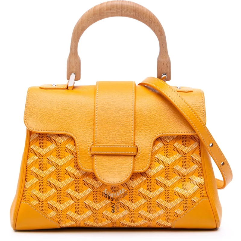 GOYARD Sac à bandoulière Mini Goyardine Saigon Souple gelb