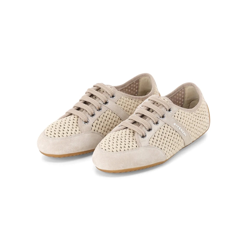 Givenchy Schnürschuhe Sneaker aus Mesh & Veloursleder beige