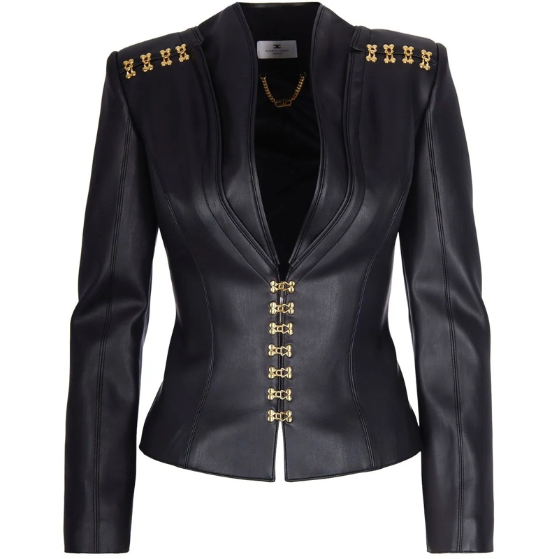 Elisabetta Franchi Übergangsjacke Jackets Black schwarz