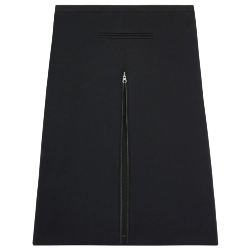 Courrèges Midi-Röcke Midi Skirt With Front Zipper Black