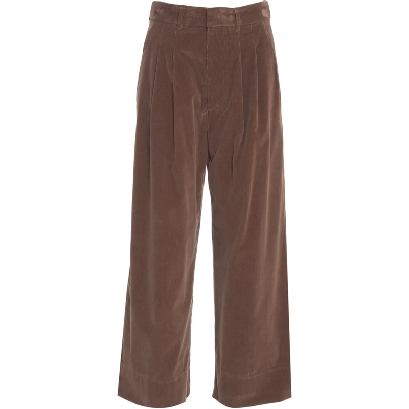 Dondup Hose Pleated pants 'Eloise' braun