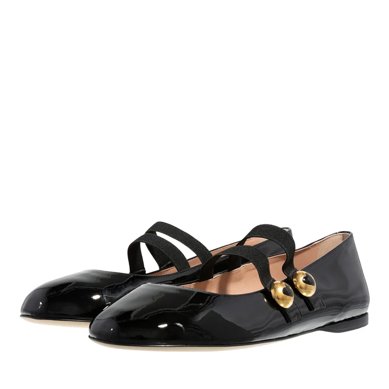 Moschino Ballerinas Hearted Button Nero