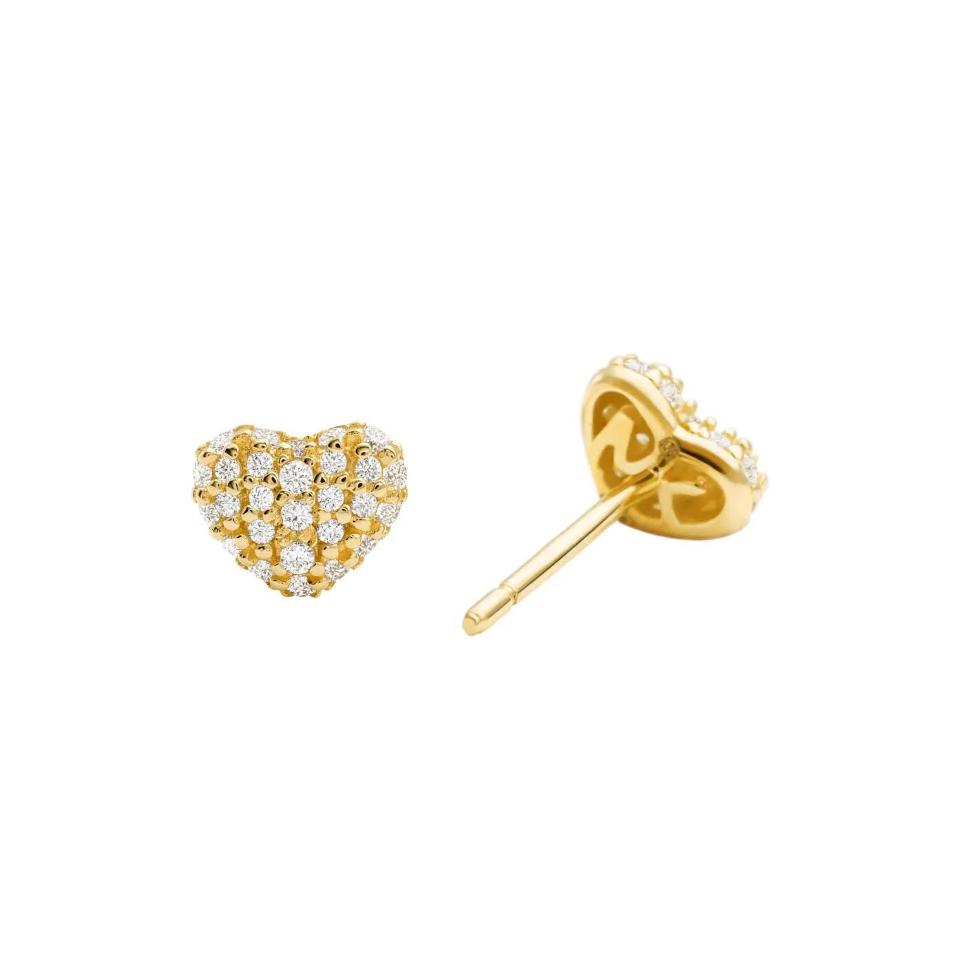 Thumbnail - Michael Kors Ohrringe - MKC1119AN710 Pave Heart Stud - Gr. unisize - in Gold - für Damen
