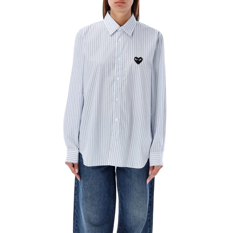 Comme des Garcons Hemd Heart Patch Shirt White