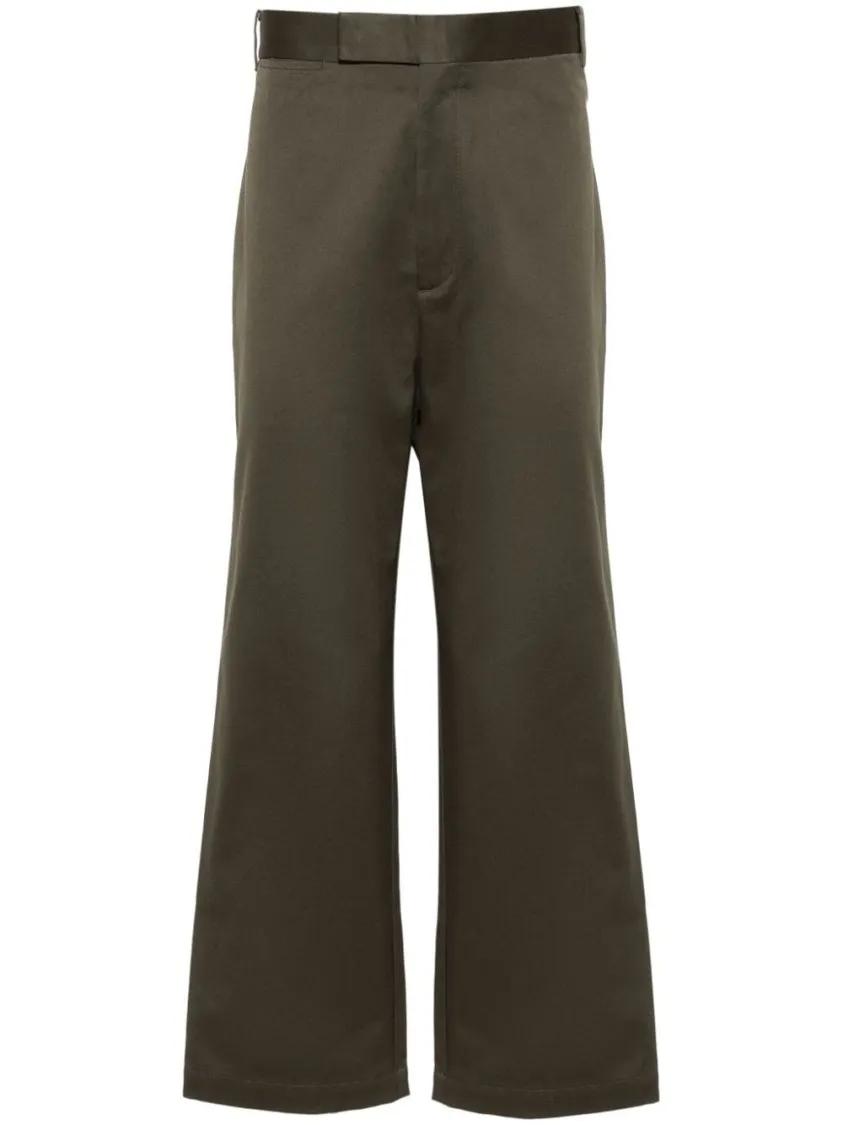 Thom Browne - Khaki Green Cropped Trousers - Größe 2 - grün