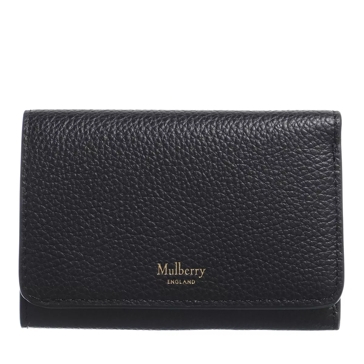 Mulberry Small Trifold Wallet Black | Tri-Fold Portemonnaie