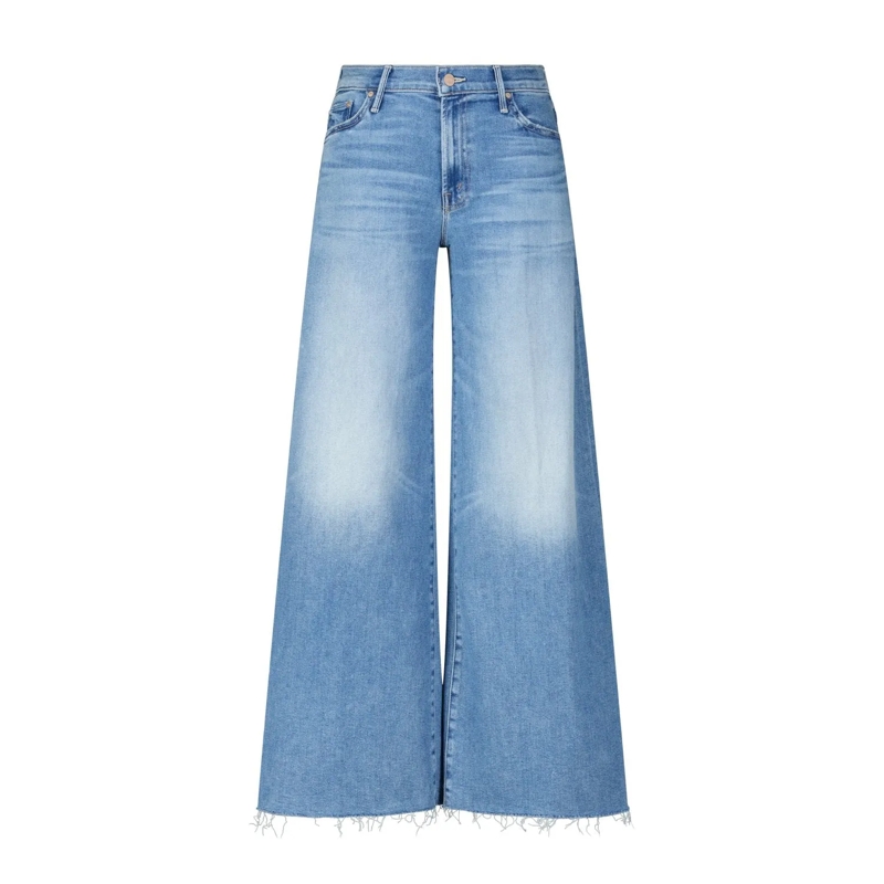 Mother Jeans Wide-Leg Jeans The Swisher Blau