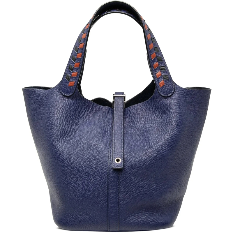 Hermès Fourre-tout Epsom Tressage Picotin Lock 22 blau