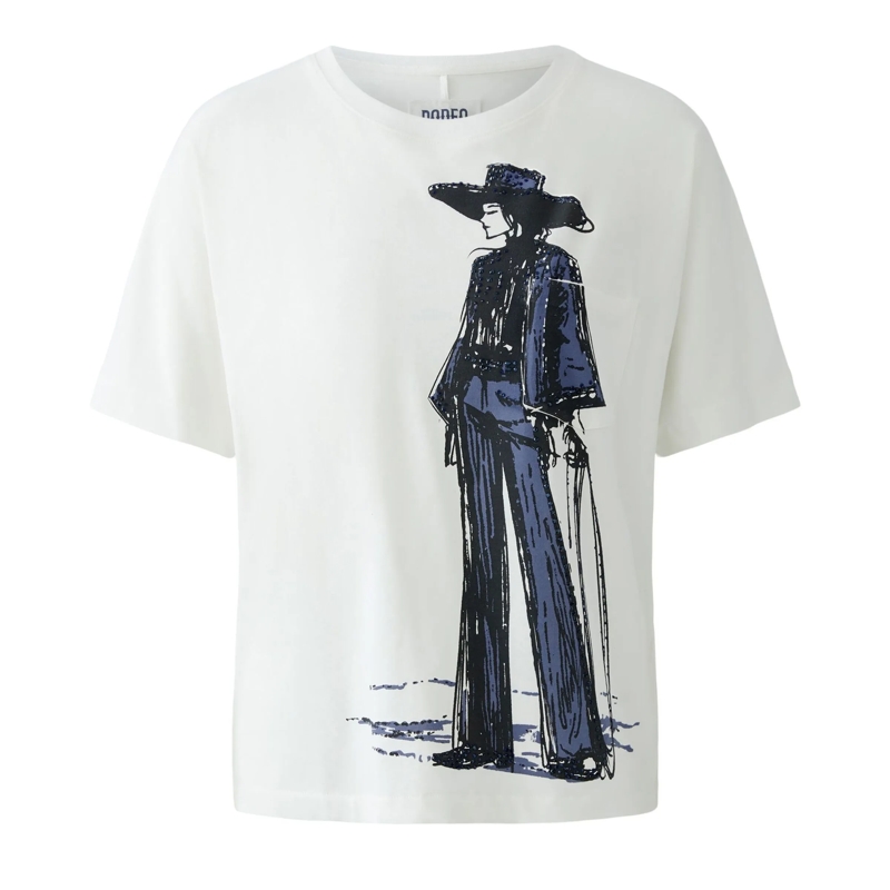 Oui T-Shirt T-Shirt offwhite