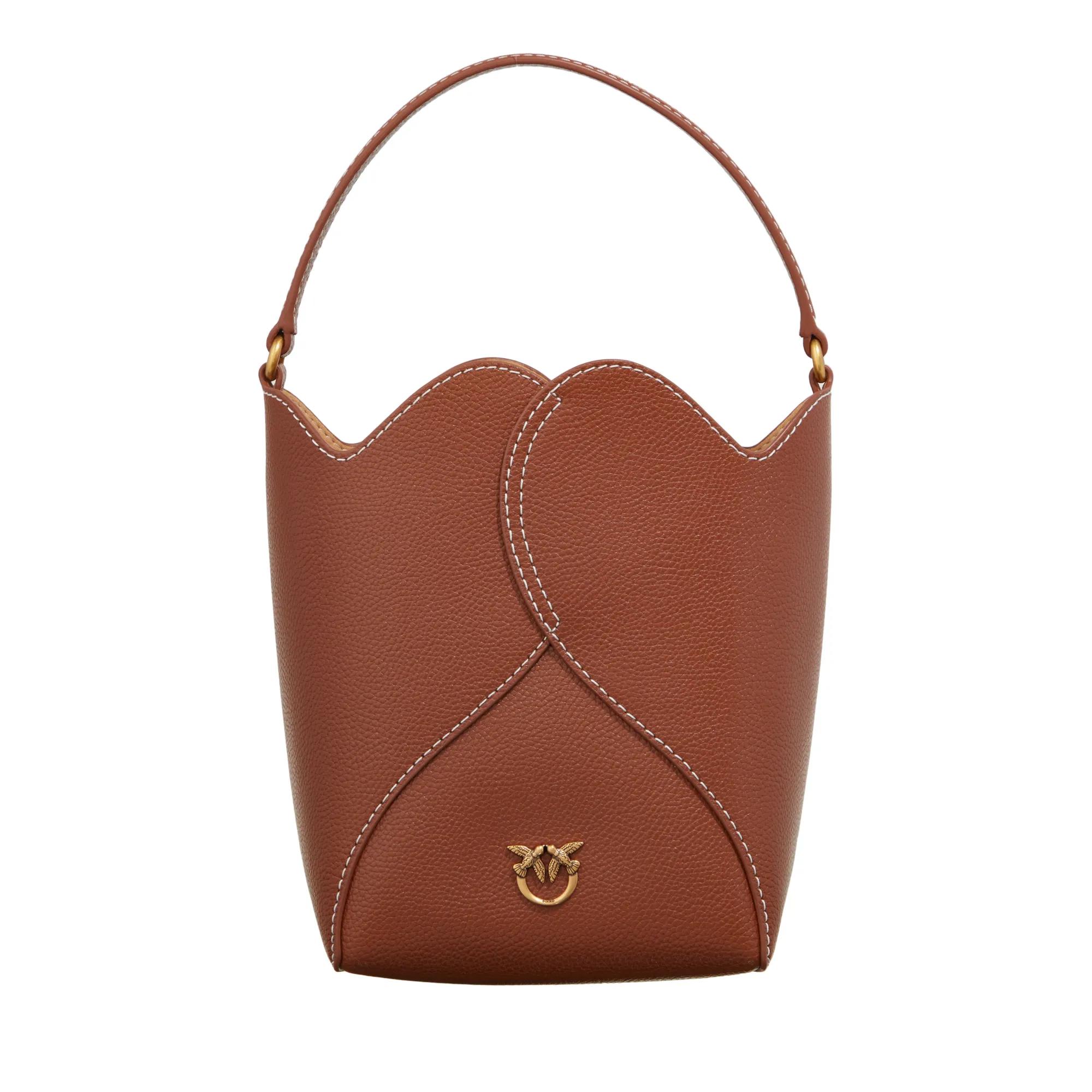 Pinko Beuteltasche - Heart Bucket - Gr. unisize - in Braun - für Damen