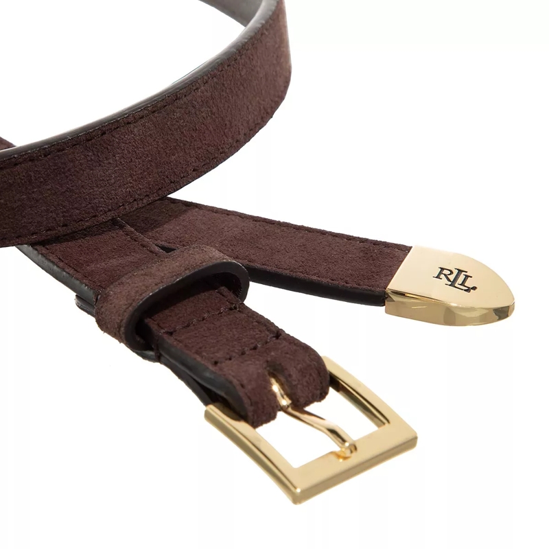 Lauren Ralph Lauren Dünner Gürtel Cap Belt Skinny Fall Brown(Image 4)