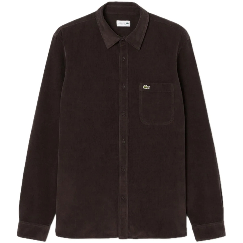 Lacoste Legeres Oberteil Shirt bruin corduroy braun