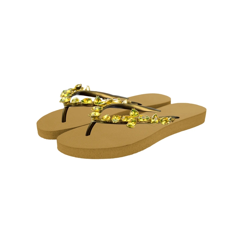 UZURII Flip Flops platte hausschuhe Amalia ocker(Image 2)