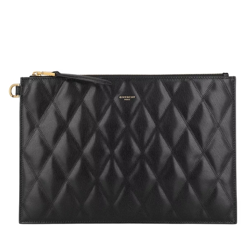 Givenchy Quilted Pouch Leather Black Aftonväska med spänne