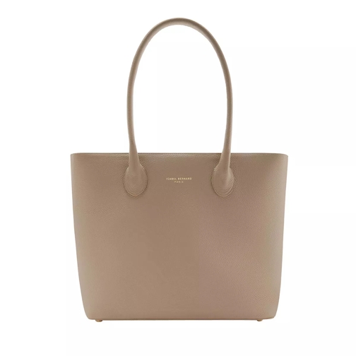 Isabel Bernard Honoré Lysanne Taupe Calfskin Leather Shoulder Bag Shopping Bag