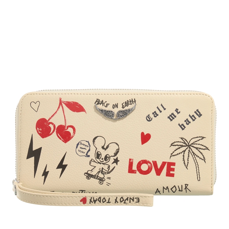 Zadig & Voltaire Portemonnaie mit Zip-Around-Reißverschluss Compagnon Love Tag Flash