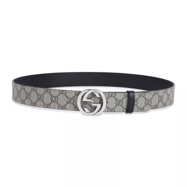 Gucci Gürtel - Reversible Belt With Gg - Gr. 90 - in Beige - für Damen