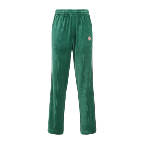 Casablanca Green Velour Joggers Green Joggingbyxor