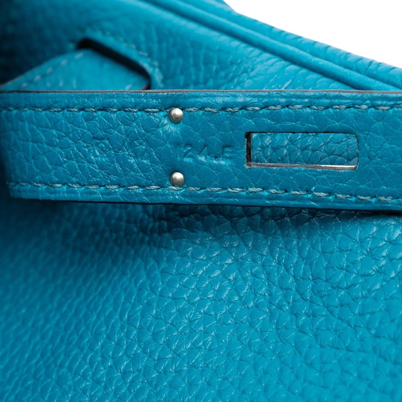Thumbnail - Hermès Hobo Bags - Togo Amazon Kelly II Retourne 32 - Gr. unisize - in Blau - für Damen
