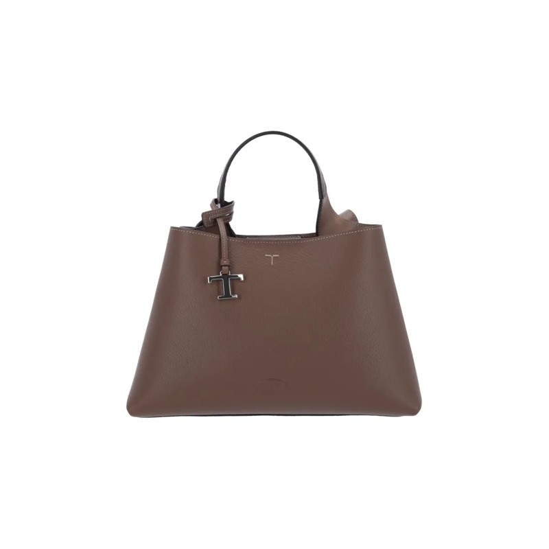 Tod's Schultertasche "Apa" Handbag In Brown Calfskin, Top Handle Brown