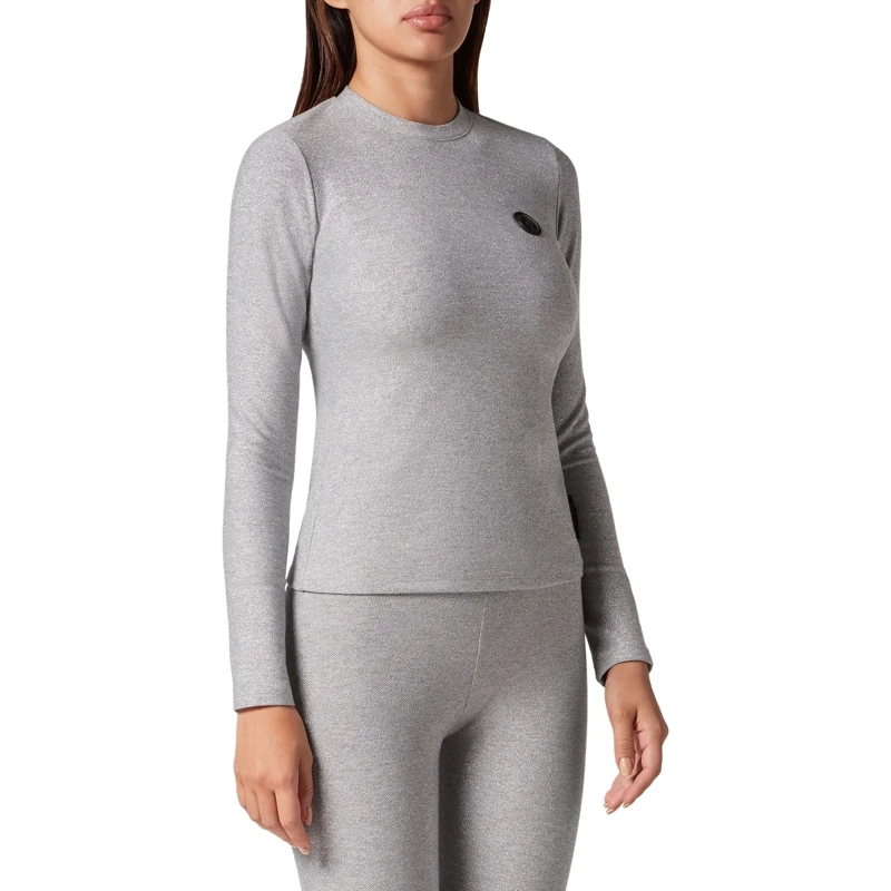 Plein Sport Top T-Shirt Glitter silber(Image 3)