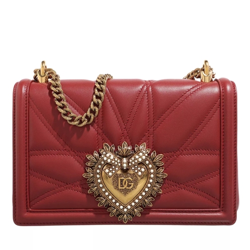 Dolce&Gabbana Devotion Matelasse Quilted Shoulder Bag Red Sac à bandoulière