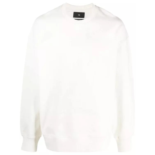 Y-3 Long-Sleeved Organic Cotton Sweatshirt White 