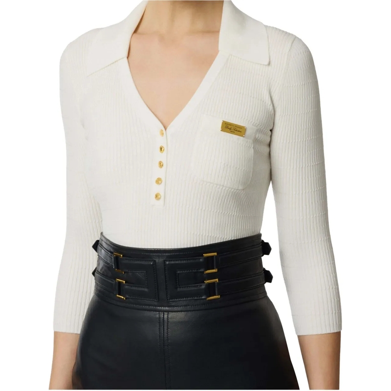 Elisabetta Franchi  Elisabetta Franchi Women's Knitted Sweater Sweater weiß(Image 2)