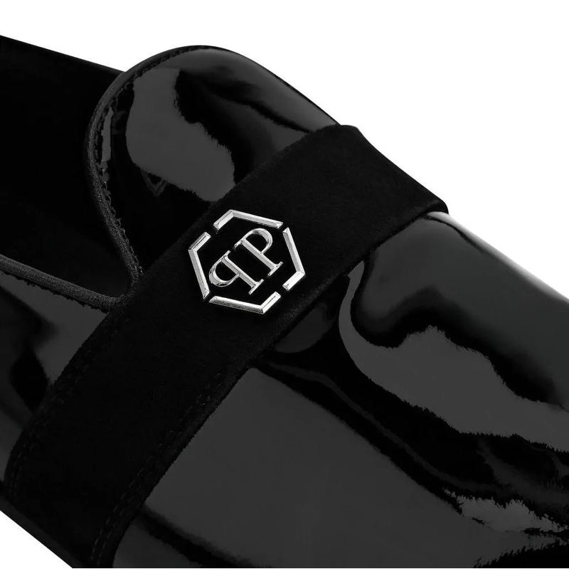 Philipp Plein Loafer Patent Leather Loafers Hexagon schwarz(Image 3)