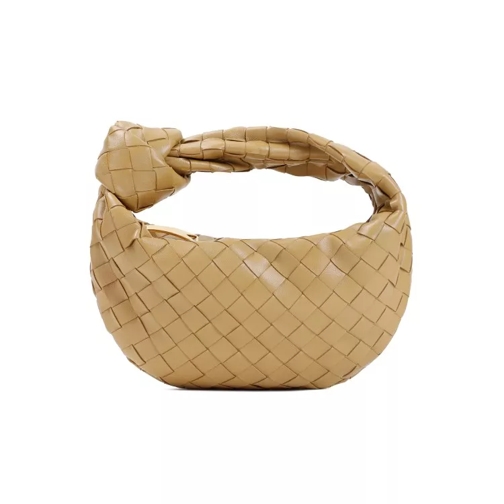 Bottega Veneta Beige Intrecciato Leather Mini Jodie Brown Crossbodytas