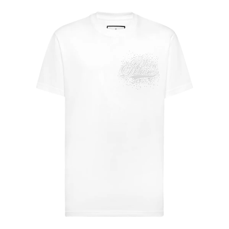 Philipp Plein T-Shirt T-Shirt Round Neck Ss Embellished weiss