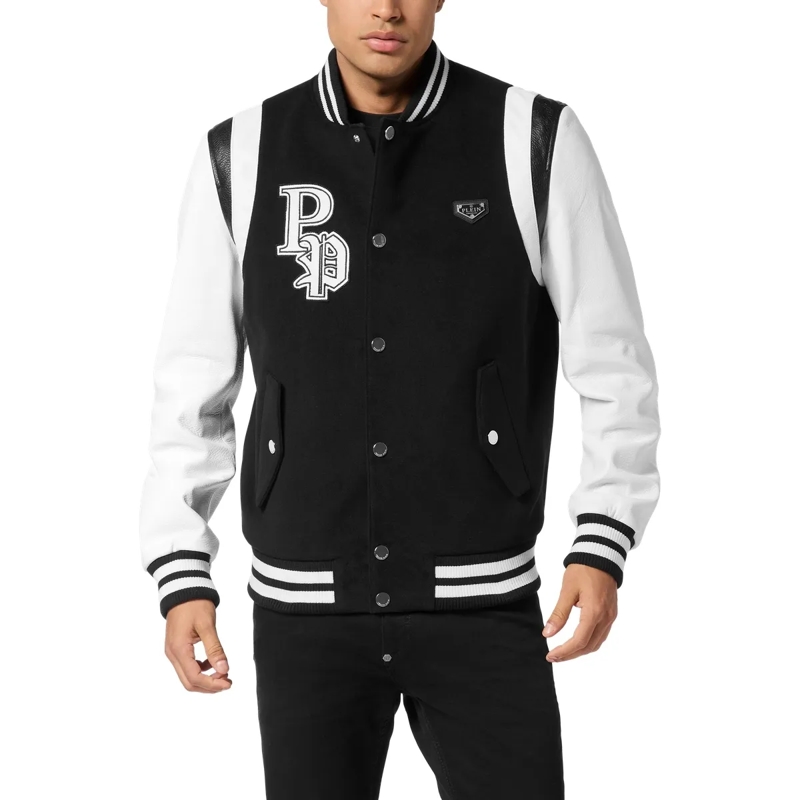 Philipp Plein Daunenjacke Bomber College schwarz(Image 3)